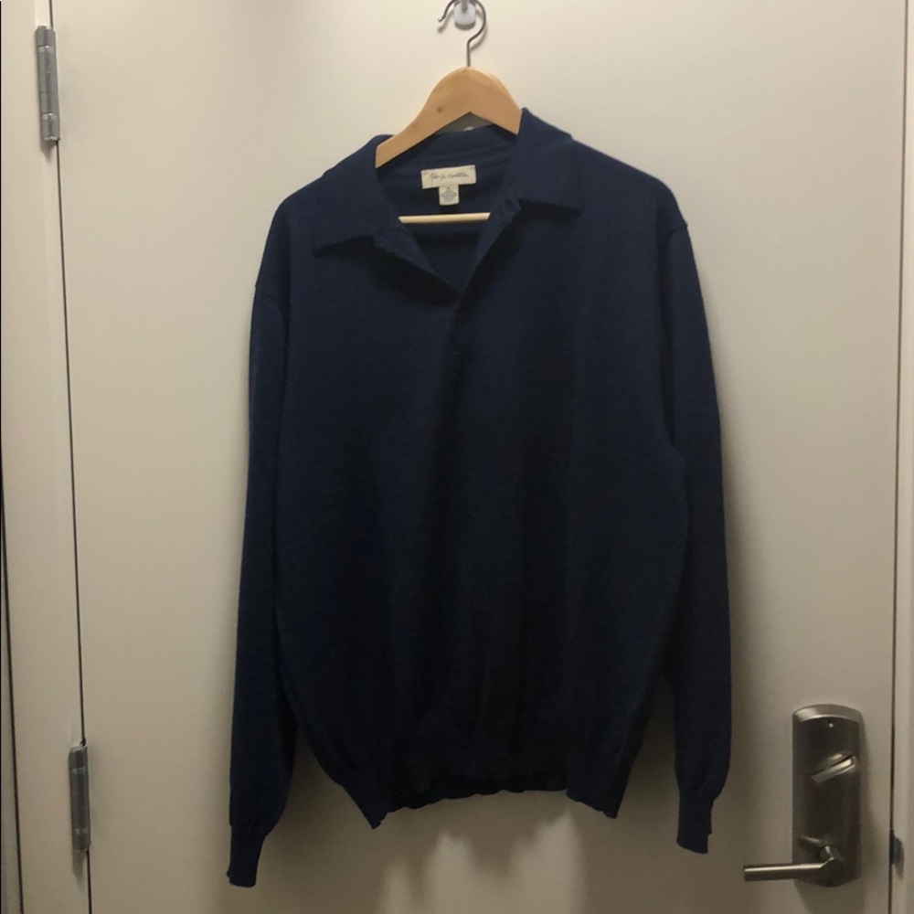 John W. Nordstrom Navy Merino Wool Sweater